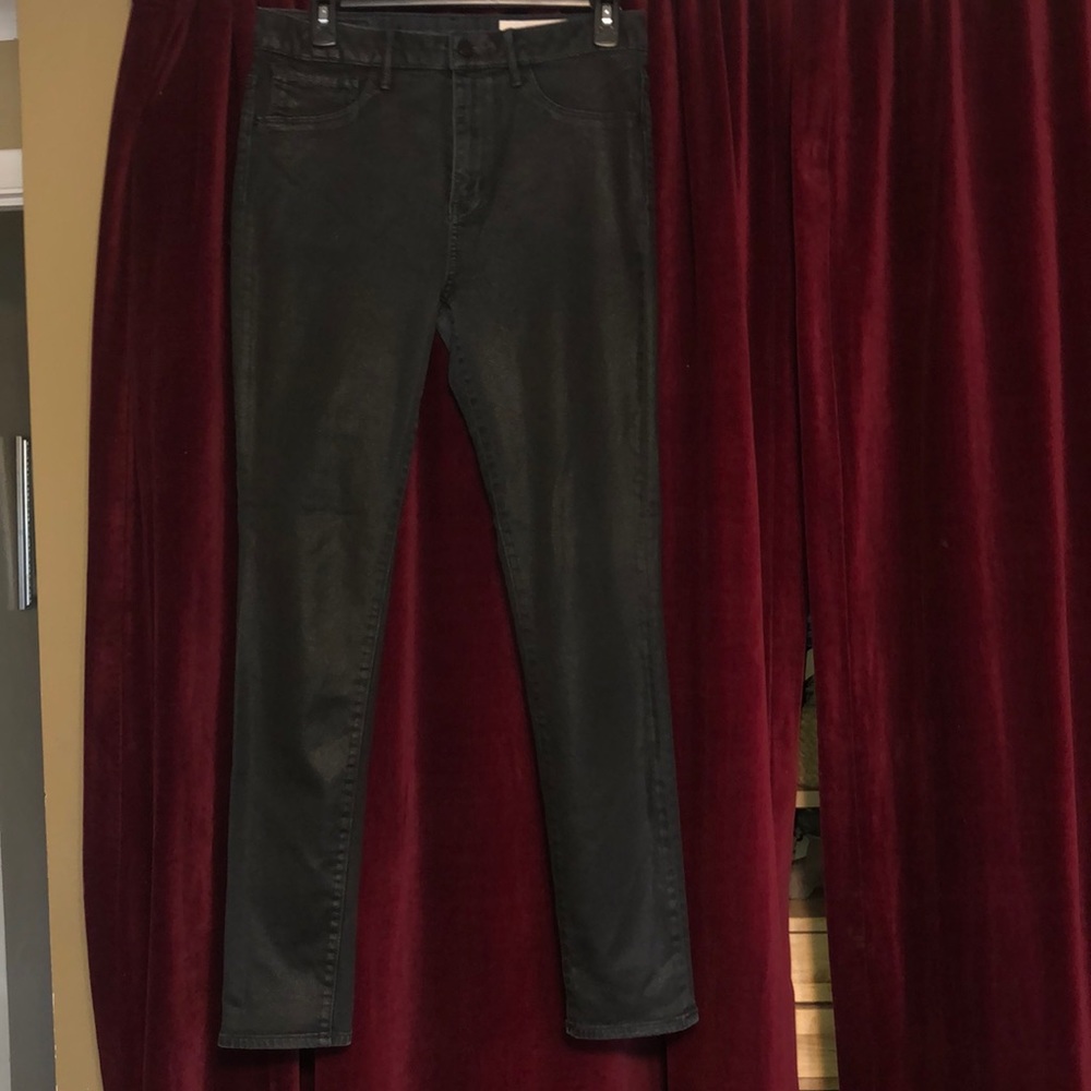 Treasure & Bond black coated jeans, high waisted 30 waist.